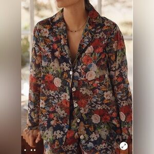 Anthropologie Papinelle Holly Pajama Top Sz L